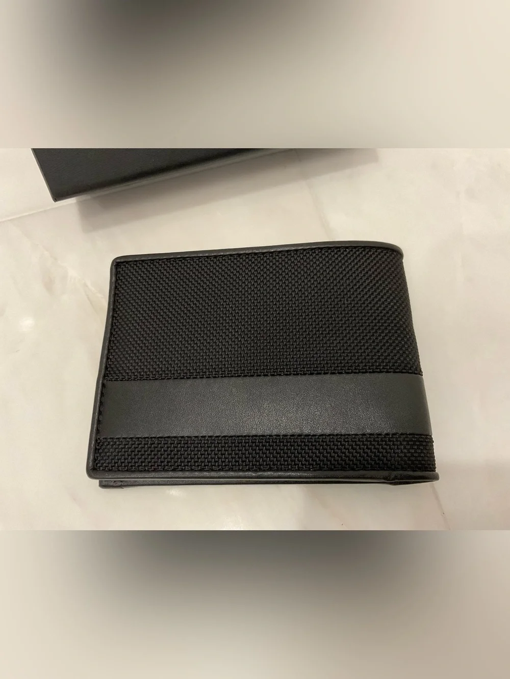 NEW Tumi ALPHA Ballistic Nylon 3..4” x 4.4” Double Billfold Wallet - BLACK